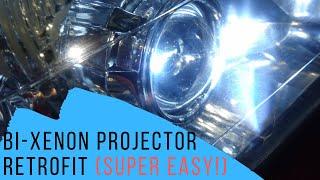 Retrofit Projector Bi-Xenon Headlights DIY! EASY!