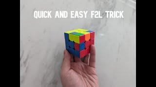 Quick flipped F2L edge trick