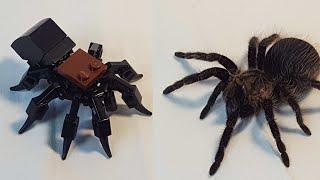 LEGO vs REAL Tarantula Spider (LEGO MOC tutorial)!