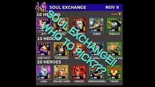  SOUL EXCHANGE NOVEMBER 8TH  What to pick???