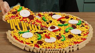 Make the Best Lego GIANT Pizza IRL | LEGO Cooking ASMR