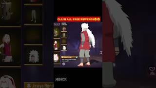 CLAIM ALL FREE REWERDS|| NARUTO COLLABRATION#freefireshorts #shortsfeed ||NEW FREE EVENT#freefire