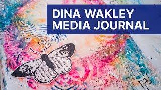 Dina Wakley Media Journal - Stamping with Neocolor Crayons