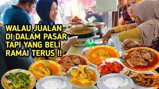 RAMAI DISERBU !! KEDAI NASI AWAK JUO DI DALAM PASAR TRADISIONAL PAKAN KAMIH, Sumatera Barat