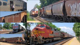 Mid Day Non Rush Railfanning Brookfield IL BNSF Racetrack