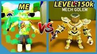 Me VS Level 150,000 Max Boss - Roblox Slaying Simulator