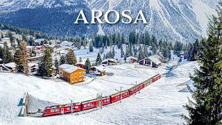 Arosa is a breathtaking winter resort in the Swiss Alps  Switzerland 4K