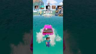 NOOB vs PRO vs HACKER vs HEROBRINE Car Jump Challenge! #20   #shorts #beamngdrive