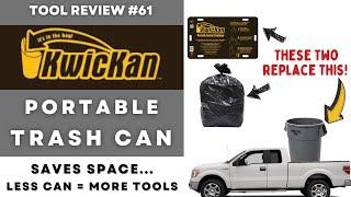 KwicKan Space Saving Portable Trash Can  / Take More Tools... Not a Trash Can #tools #maintenance