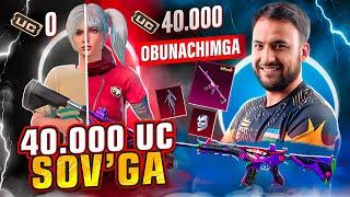 40.000 Uc TEKINGA  Obunachimga SHUT FULL OCHIB BERDIM  Pubg mobile