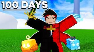 I Survived 100 Days in Blox Fruits!