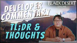 Black Desert Developer Commentary TL;DR & Thoughts