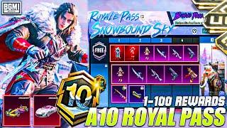 A10 WINTER ROYAL PASS || 1 TO 100 COMPLETE REWARDS LEAKS || BGMI /PUBGM SUPERCAR SPEED DRIFT.