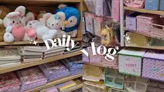 DAILY VLOG, aesthetic, stationary, notebooks, cafe, shopping, more! ️