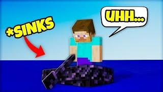 Riding an OBISIDAN BOAT in Minecraft?