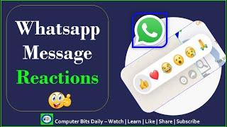 WhatsApp Message Reactions feature | How to React on WhatsApp message |   ️  