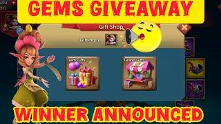 The Moment You’ve Been Waiting For: Gems Giveaway Winner !!! Lords Mobile