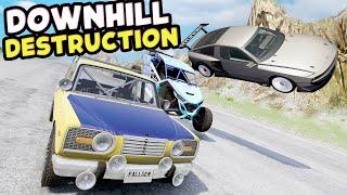 Racing The WEIRDEST Random Car Configurations Down The Most Dangerous Hill In BeamNG!