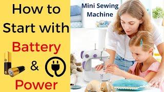 How to Operate Portable Mini Sewing Machine with Battery or Power Plug in India | Stitching Mall