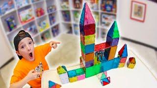 Father & Son HUGEST MAGNET TOWER  EVERRR!! (Nerf Attack!)