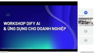 Workshop chia sẻ về Dify AI và các ứng dụng cho doanh nghiệp