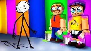 Jeffy & Marvin Play Color or Die In Roblox!