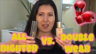 Urban Decay All Nighter Liquid Foundation  Vs. Estée Lauder Double Wear | Demo