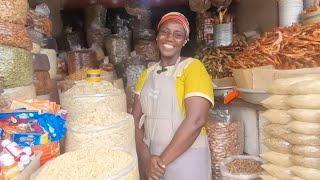 Ghanaian local spices and seeds with Daisy spices at Texpo Market.