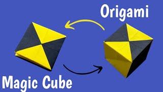 DIY Origami Magic Cube Easy Folding | Magic Cube Origami Tutorial | Unfold The  Mystery Paper Craft