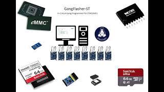 OSD32MP1-BRK programmed with GangFlasher-ST