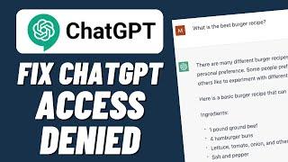 How To Fix ChatGPT Access Denied (2023)