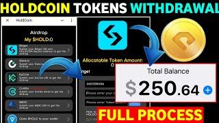 Holdcoin Airdrop Withdrawal In Bitget, Kucoin, Gate io, Mexc | Holdcoin Withdrawal Process |Holdcoin