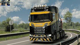 Scania S730 V8 with Straight Pipe Exhaust in France | Logitech G923