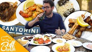 TASTY GREEK MEZZE !!! - Santorini - Greek Food - (Birmingham UK) [BUFFLUNCH]