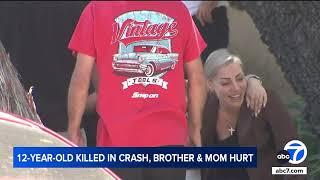 Tragic scene in Sherman Oaks after 12-year-old dies in car crash