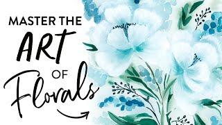 Master Watercolor FLORALS in this amazingly EASY tutorial