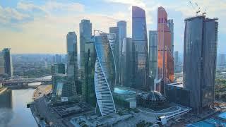 Москва Сити 2022 с высоты птичьего полёта