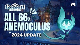 All 66 Anemoculus Locations 2024 Update | Genshin Impact | Easy Full Guide