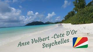 Stunning White Sand Beach in Seychelles: Anse Volbert - Cote D’Or (Praslin)