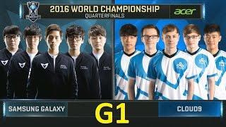 SSG vs C9 Game 1 Highlights - 2016 Worlds Knockout Stage Quarterfinals