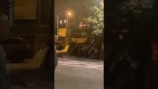 Powerful mudslide slams into Italian town #Shorts
