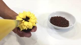 How to easily pipe a buttercream Sunflower Cupcake | Anna Eden | The Classic Cupcake Co.