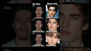Easy face workout for men  #fashionstyle #jawline #shorts