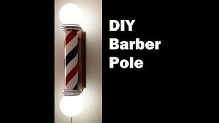 Hanging Lighted Barber Pole