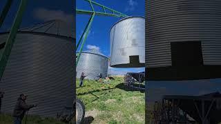 Putting some of the farms' grain bins up on 10 foot cones is like flying  a 18 foot kite.