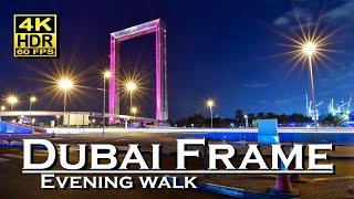 Dubai Frame  Zabeel Park , Evening walk in 4K 60fps HDR  The best places  walking tour