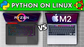 My Ryzen machine vs M2 MacBook in a Python on Linux test