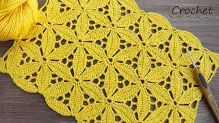 Удивительный ЦВЕТОЧНЫЙ УЗОР КРЮЧКОМ подробное ВЯЗАНИЕ МК  SUPER EASY Floral Pattern Crochet 