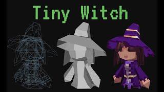 How to make simple low poly pixel art characters in Blockbench - Witch Beatrice