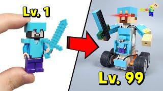 Lego minecraft mech level1 vs level99